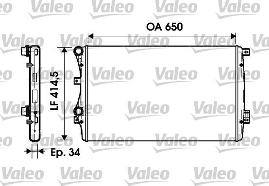 Valeo 732872 - Chłodnica, układ chłodzenia silnika parts5.com