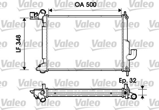 Valeo 732349 - Hladilnik, hlajenje motorja parts5.com