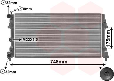 Van Wezel 49002037 - Chłodnica, układ chłodzenia silnika parts5.com