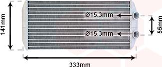 Van Wezel 40006312 - Heat Exchanger, interior heating parts5.com