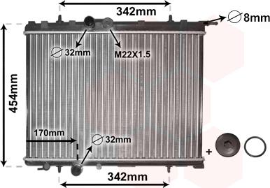 Van Wezel 40002189 - Hűtő, motorhűtés parts5.com