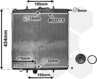 Van Wezel 40002188 - Hűtő, motorhűtés parts5.com