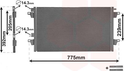 Van Wezel 43005280 - Kondenzátor, klíma parts5.com