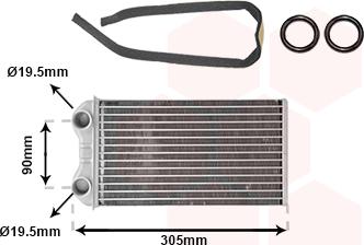 Van Wezel 43006439 - Izmjenjivač topline, grijanje unutrašnjosti parts5.com