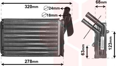 Van Wezel 43006048 - Výmenník tepla vnútorného kúrenia parts5.com