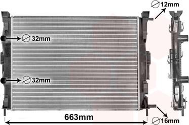 Van Wezel 43002307 - Jäähdytin,moottorin jäähdytys parts5.com