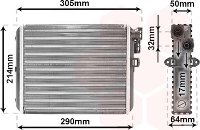 Van Wezel 59006110 - Izmenjivač toplote, grejanje unutrašnjeg prostora parts5.com