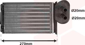 Van Wezel 58006296 - Heat Exchanger, interior heating parts5.com