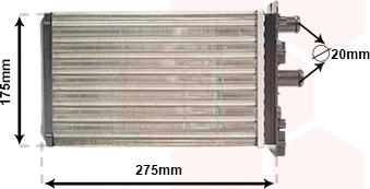 Van Wezel 58006239 - Toplotni izmenevalnik, ogrevanje notranjega prostora parts5.com