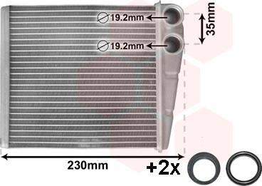 Van Wezel 58006229 - Wymiennik ciepła, ogrzewanie wnętrza parts5.com