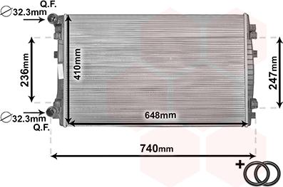 Van Wezel 58002338 - Radiador, refrigeración del motor parts5.com