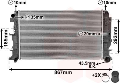 Van Wezel 58002271 - Радиатор, охлаждане на двигателя parts5.com