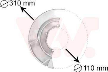 Van Wezel 5874372 - Предпазна пластина, спирачни дискове parts5.com