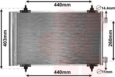 Van Wezel 09005263 - Συμπυκνωτής, σύστ. κλιματισμού parts5.com