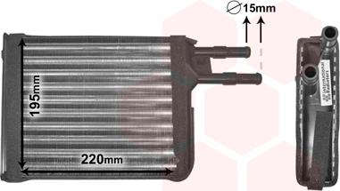 Van Wezel 09006128 - Heat Exchanger, interior heating parts5.com