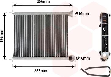 Van Wezel 09006281 - Schimbator caldura, incalzire habitaclu parts5.com