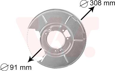 Van Wezel 0646374 - Chapa protectora contra salpicaduras, disco de freno parts5.com