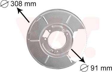 Van Wezel 0646373 - Chapa protectora contra salpicaduras, disco de freno parts5.com