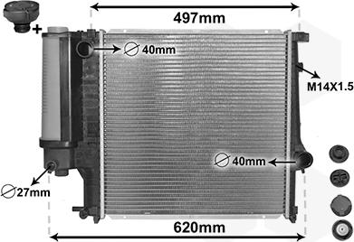 Van Wezel 06002124 - Radiador, refrigeración del motor parts5.com