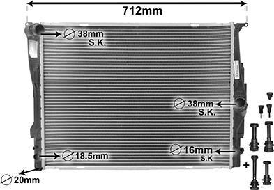 Van Wezel 06002303 - Radiator, engine cooling parts5.com