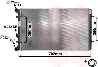 Van Wezel 03002129 - Radiator, engine cooling parts5.com