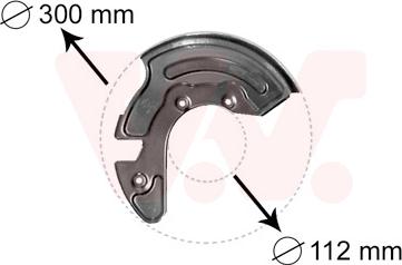 Van Wezel 0323371 - Έλασμα πιτσιλίσματος, δισκόπλακα parts5.com