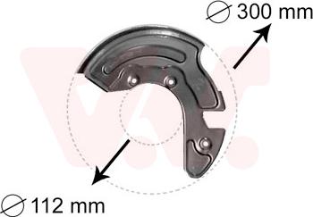 Van Wezel 0323372 - Έλασμα πιτσιλίσματος, δισκόπλακα parts5.com