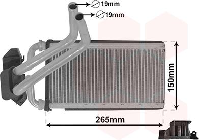 Van Wezel 07006140 - Heat Exchanger, interior heating parts5.com