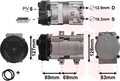 Van Wezel 1800K322 - Compresor, aire acondicionado parts5.com