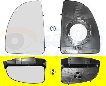 Van Wezel 1747834 - Ayna camı, Dış ayna parts5.com