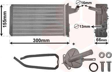 Van Wezel 17006106 - Hőcserélő, belső tér fűtés parts5.com