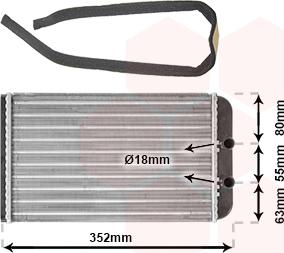 Van Wezel 17006265 - Izmjenjivač topline, grijanje unutrašnjosti parts5.com