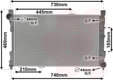 Van Wezel 30002286 - Radiator, engine cooling parts5.com