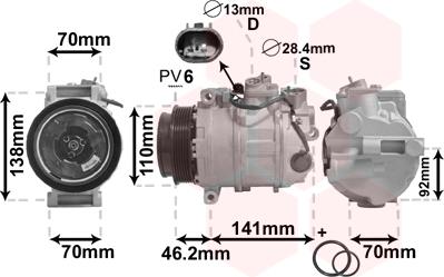 Van Wezel 3000K091 - Kompresor, klimatizace parts5.com