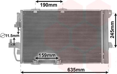 Van Wezel 37005326 - Condensador, aire acondicionado parts5.com