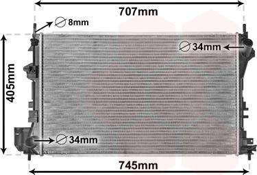 Van Wezel 37002338 - Radiator, engine cooling parts5.com