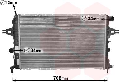 Van Wezel 37002252 - Chłodnica, układ chłodzenia silnika parts5.com