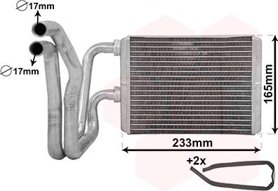 Van Wezel 25006304 - Izmjenjivač topline, grijanje unutrašnjosti parts5.com