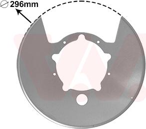 Van Wezel 2815375 - Zascitna plocevina (proti skropljenju), zavorni kolut parts5.com