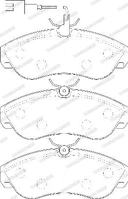 Wagner WBP21799B - Sada brzdových platničiek kotúčovej brzdy parts5.com