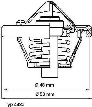 WAHLER 4483.82D - Termostat, środek chłodzący parts5.com