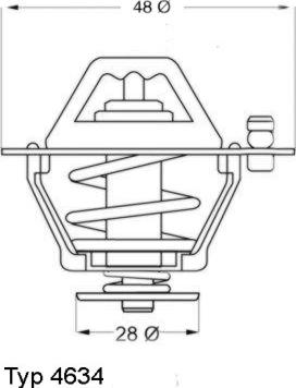 WAHLER 4634.76 - Thermostat, coolant parts5.com