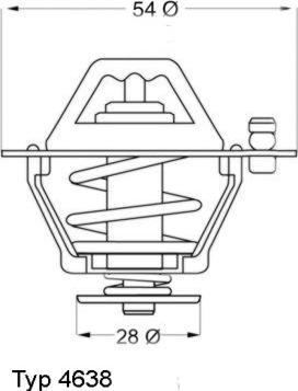 WAHLER 463882D - Thermostat, coolant parts5.com