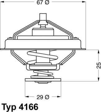 WAHLER 416679D - Thermostat, coolant parts5.com