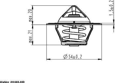 WAHLER 410488.88D - Termostato, refrigerante parts5.com