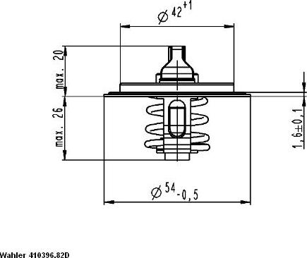 WAHLER 410396.82D - Термостат, охлаждающая жидкость parts5.com