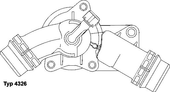 WAHLER 4326.97D - Termostat, chladivo parts5.com