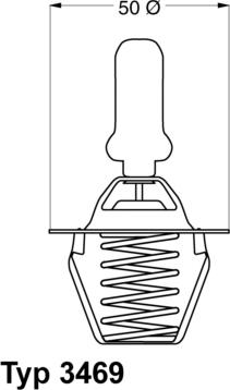 WAHLER 3469.91D - Termostat, soğutma sıvısı parts5.com