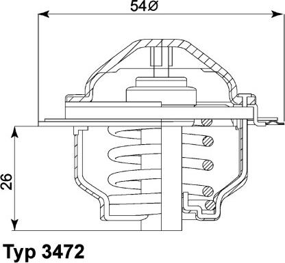 WAHLER 3472.87D - Термостат, охладителна течност parts5.com