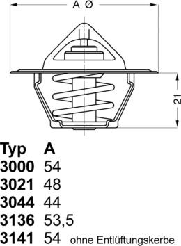 WAHLER 3136.82D50 - Termosztát, hűtőfolyadék parts5.com